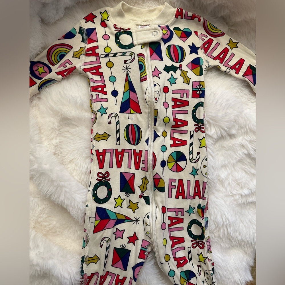 Hanna Anderrsson Holiday Print Baby Zip Sleeper